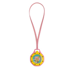 JeevzPlug Audemars Piguet x Swatch Royal Pop OTG Roz pocket watch in pink bioceramic with yellow accents and leather strap