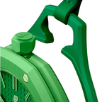 JeevzPlug AP x Swatch Royal Pop Green Eight pocket watch featuring a bold green bioceramic case and crown detail.