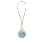JeevzPlug AP x Swatch Royal Pop Blaue Acht pocket watch in blue and green bioceramic with a leather strap.