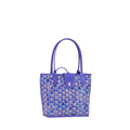 JeevzPlug Goyard Anjou Mini bag in purple multicoloured chevron canvas with leather trim and silver hardware