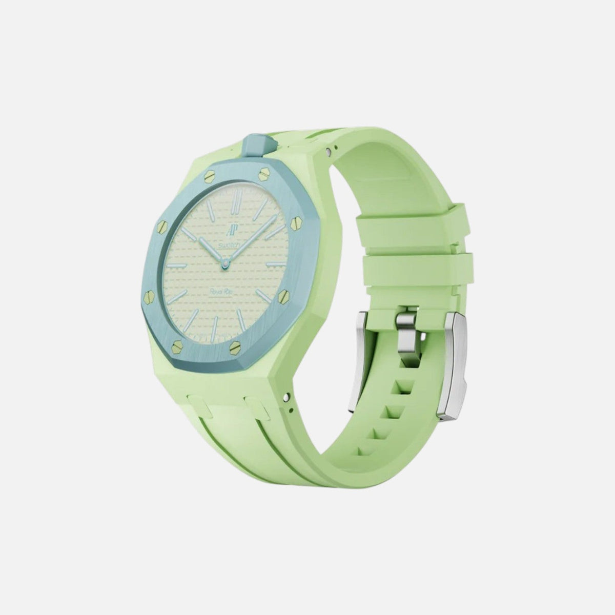 Blaue Acht Swatch x AP Royal Pop Rubber Case-Strap