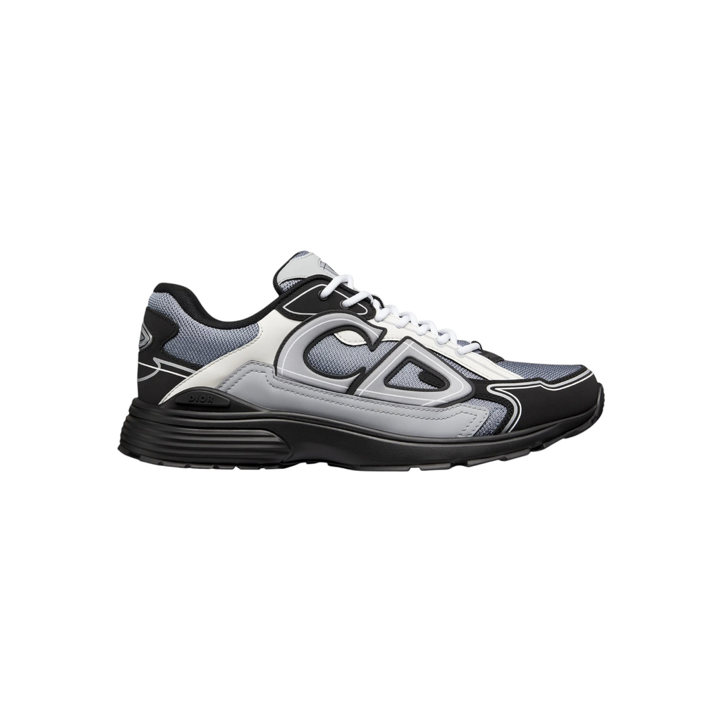 JeevzPlug Dior B30 sneaker in blue mesh and gray technical fabric with black accents and reflective CD30 logo