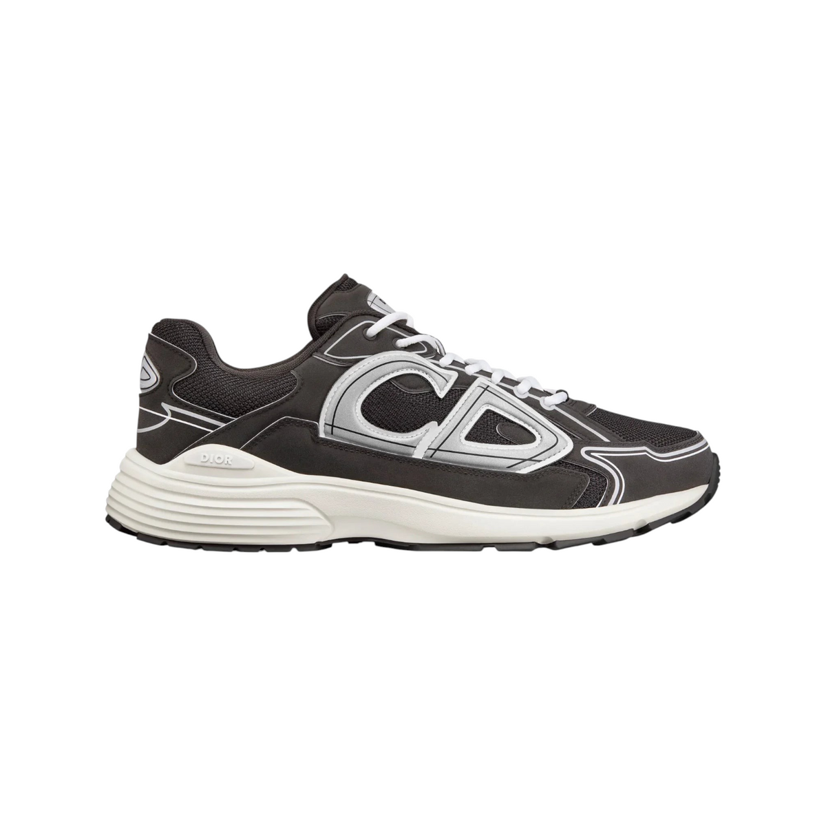 JeevzPlug Dior B30 low-top sneaker in black mesh and technical fabric with reflective CD30 side signature.