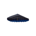 JeevzPlug Nike Mind 001 Slide in blackened blue and game royal with a metallic copper swoosh and textured nodes.