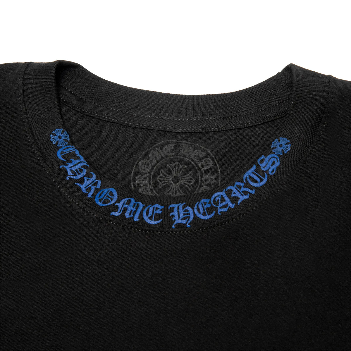 Chrome Hearts 1988 Neck Logo L/S Black Blue T Shirt