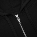 Chrome Hearts 1988 Script Logo Zip-Up Black Blue Hoodie