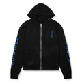 Chrome Hearts 1988 Script Logo Zip-Up Black Blue Hoodie