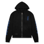 Chrome Hearts 1988 Script Logo Zip-Up Black Blue Hoodie