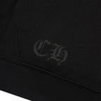 Chrome Hearts 1988 Script Logo Zip-Up Black Blue Hoodie