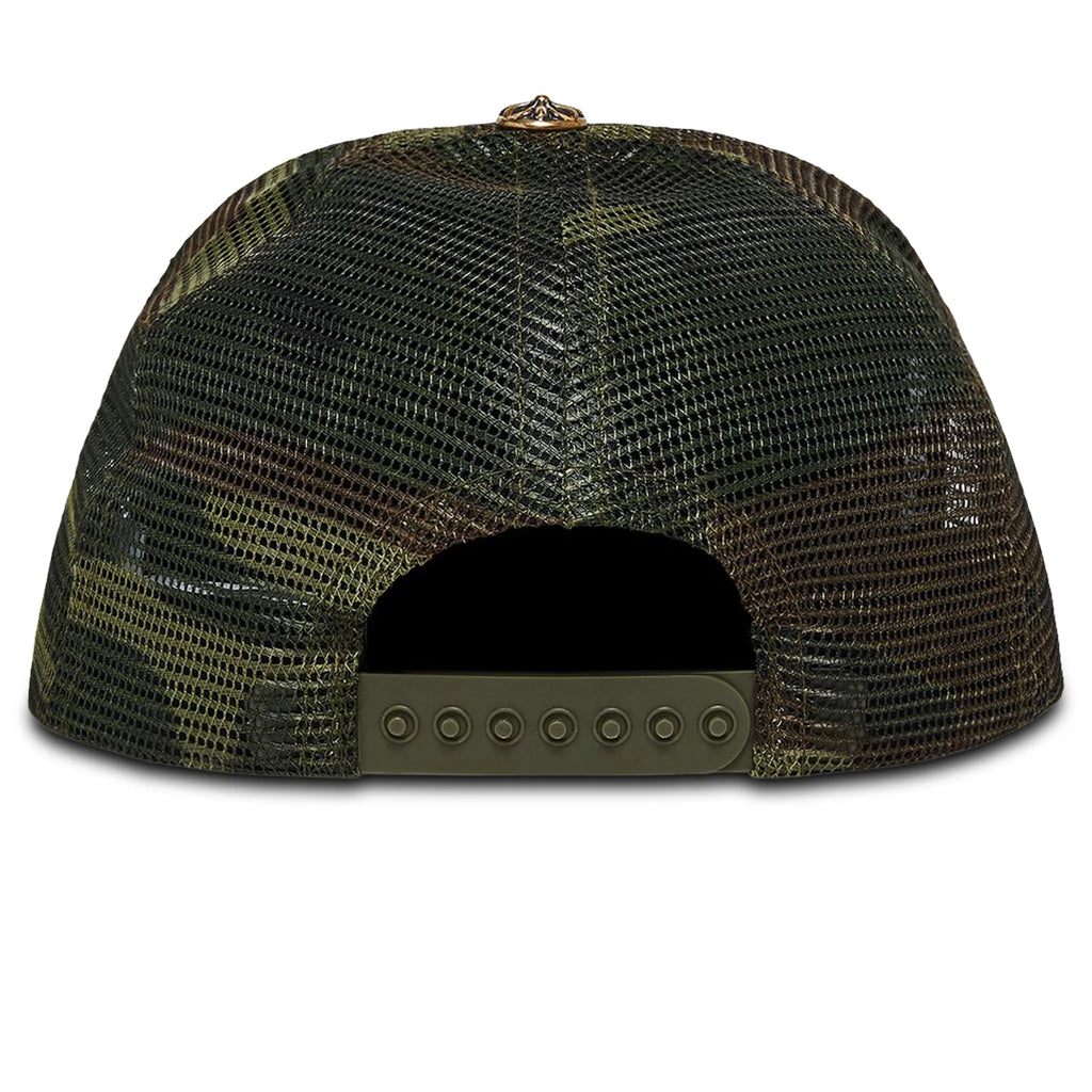 Chrome Hearts CH Hollywood Camo Green Trucker Cap