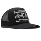 Chrome Hearts CH Hollywood Usa Black Trucker Cap