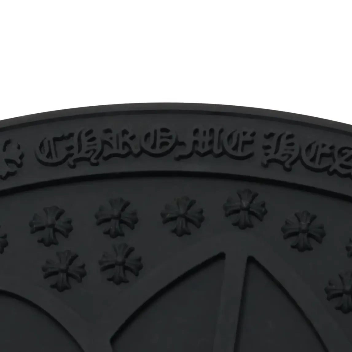 Chrome Hearts Cross Logo Round Black Rubber Mat