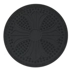 Chrome Hearts Cross Logo Round Black Rubber Mat