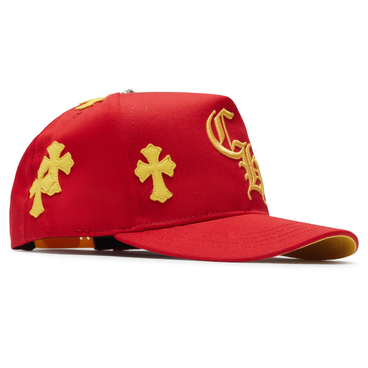 Chrome Hearts Cross Patch Red Yellow Baseball Cap