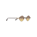 JeevzPlug Chrome Hearts Diamond Dog sunglasses with light brown gradient lenses and sterling silver temple details.