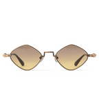JeevzPlug Chrome Hearts Diamond Dog sunglasses with light brown lenses and sterling silver accents on acetate frames.