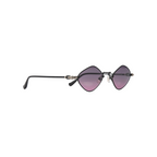 JeevzPlug Chrome Hearts Diamond Dog matte black sunglasses with unique geometric frames and silver temple detailing.