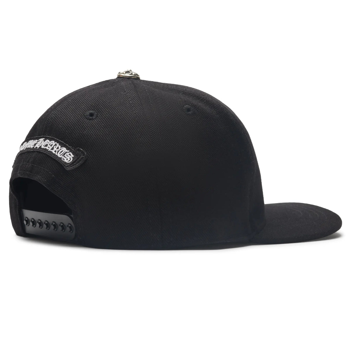 Chrome Hearts Embroidered Scroll Black White Baseball Cap