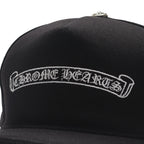 Chrome Hearts Embroidered Scroll Black White Baseball Cap