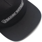 Chrome Hearts Embroidered Scroll Black White Baseball Cap