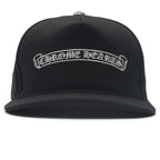 Chrome Hearts Embroidered Scroll Black White Baseball Cap