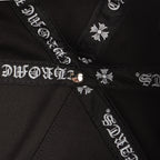 Chrome Hearts Embroidered Scroll Black White Baseball Cap