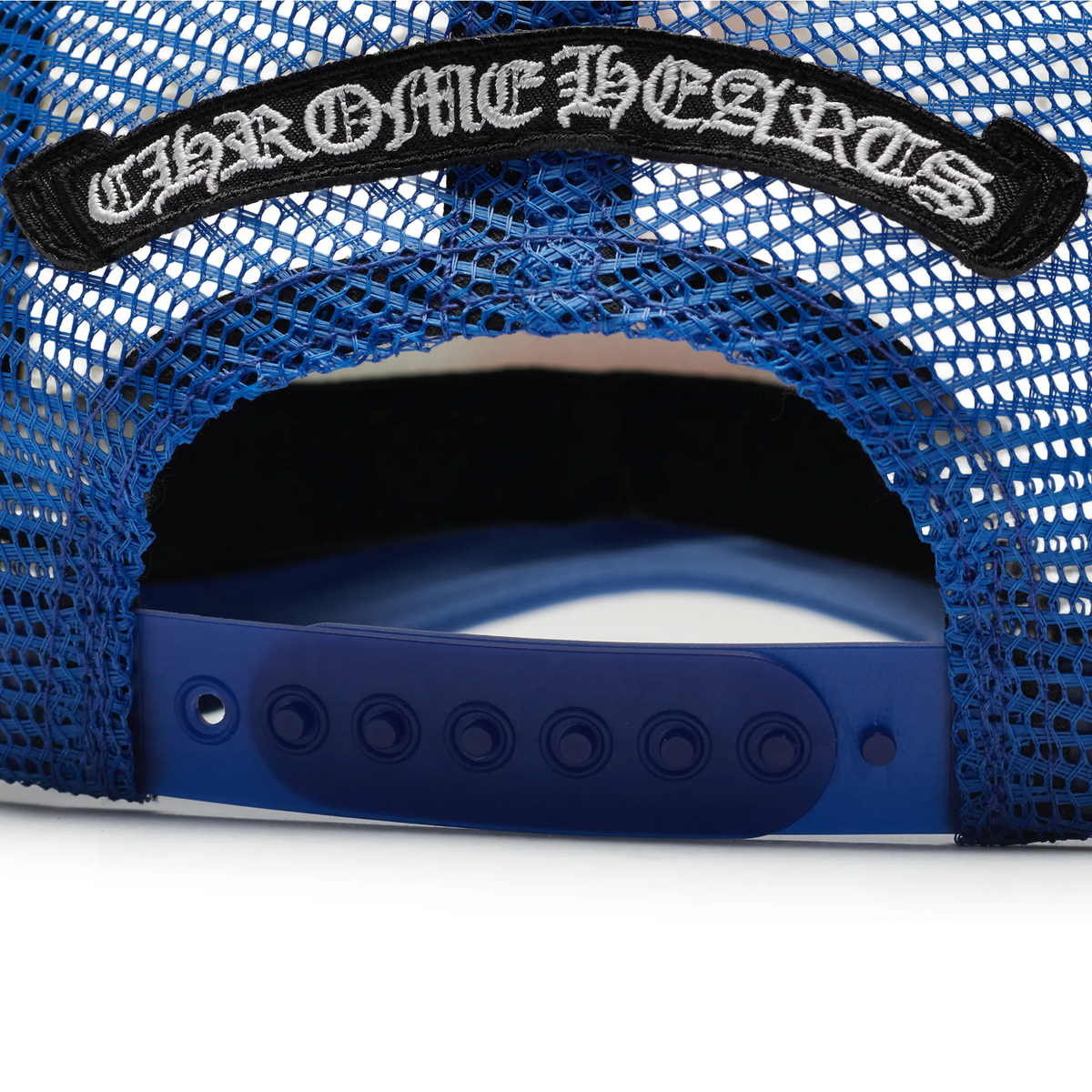 Chrome Hearts Eyechart Blue White Red Trucker Cap