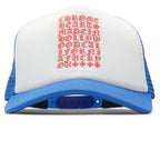Chrome Hearts Eyechart Blue White Red Trucker Cap
