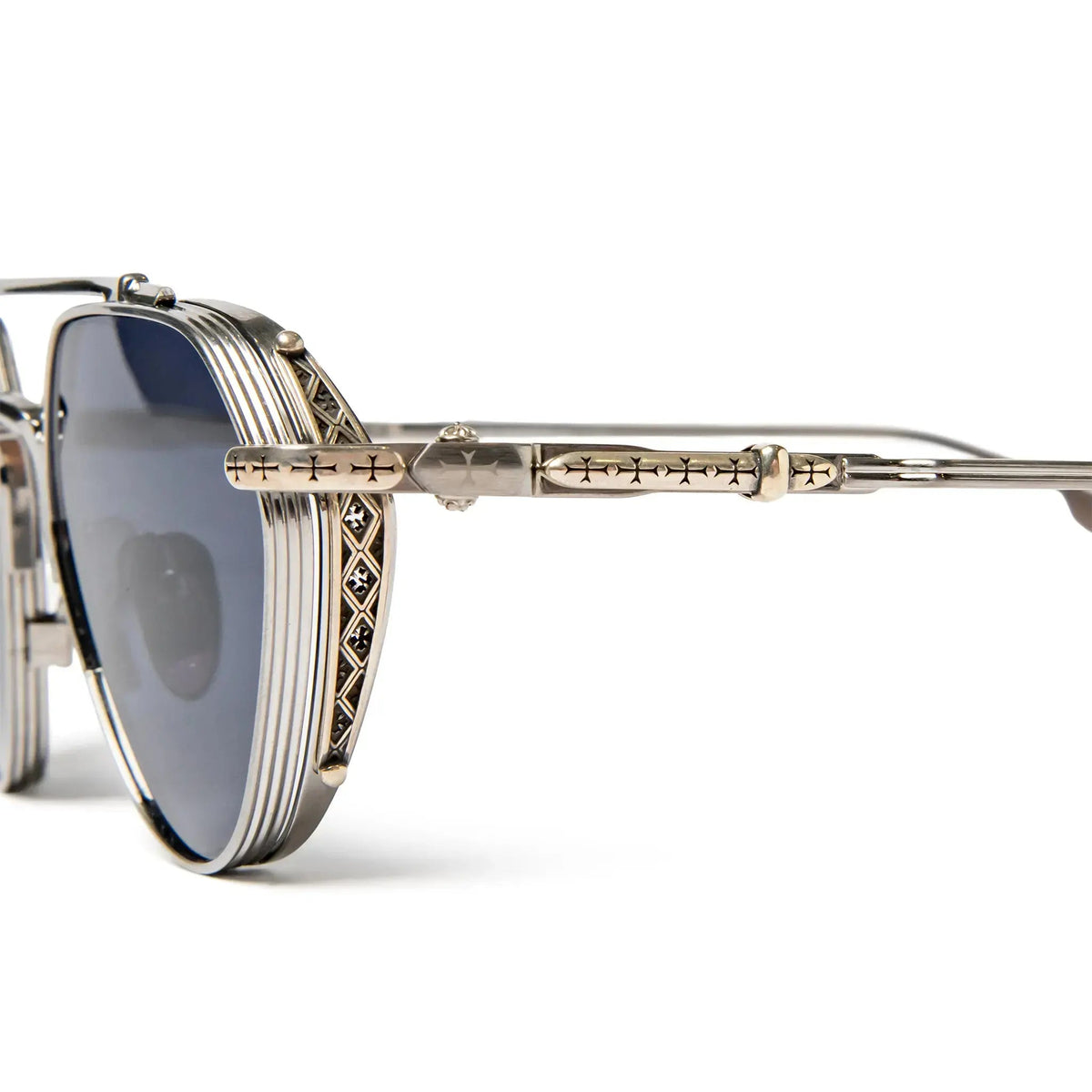 Chrome Hearts Free Ride Brushed Alloy Sunglasses