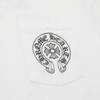 Chrome Hearts Horse Shoe Pocket Logo White T Shirt