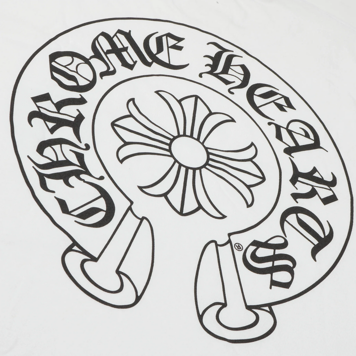 Chrome Hearts Horse Shoe Pocket Logo White T Shirt