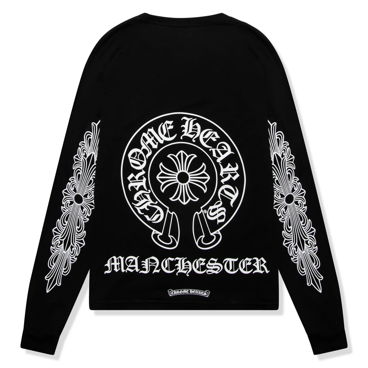 Chrome Hearts Manchester Exclusive Horse Shoe Pocket Logo L/S Black T Shirt