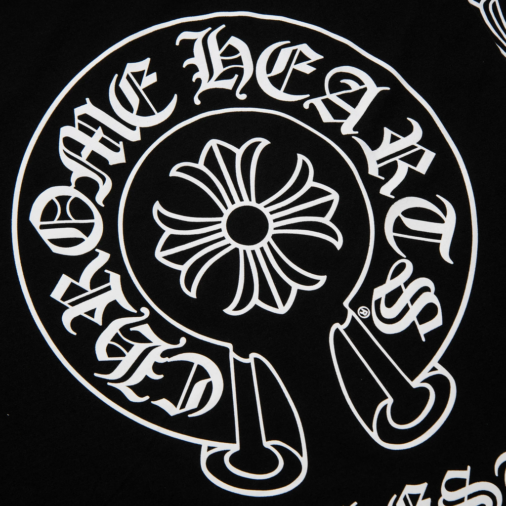 Chrome Hearts Manchester Exclusive Horse Shoe Pocket Logo L/S Black T Shirt