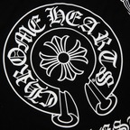 Chrome Hearts Manchester Exclusive Horse Shoe Pocket Logo L/S Black T Shirt