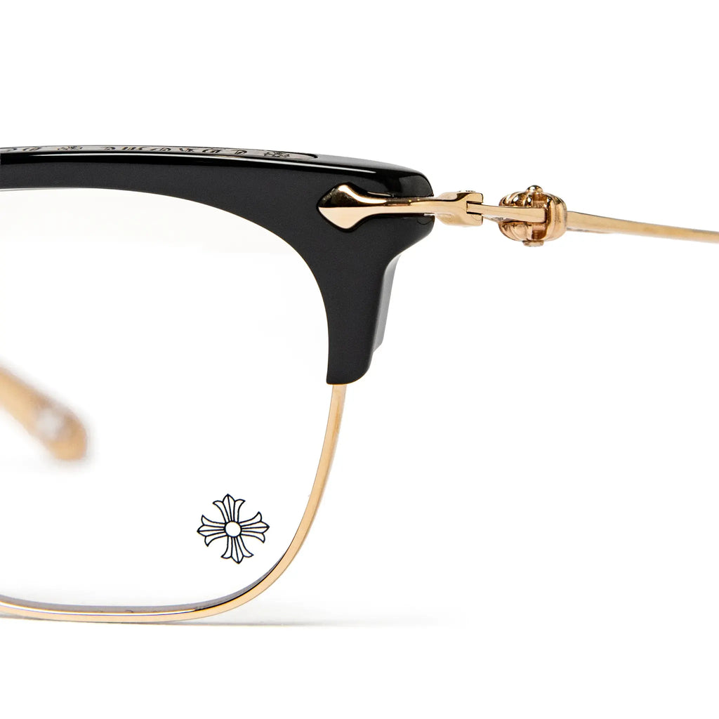 Chrome Hearts  Sluntradiction Black Gold Pleated Sunglasses