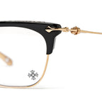 Chrome Hearts  Sluntradiction Black Gold Pleated Sunglasses