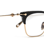 Chrome Hearts  Sluntradiction Black Gold Pleated Sunglasses