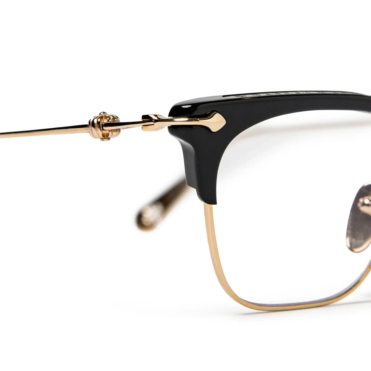 Chrome Hearts  Sluntradiction Black Gold Pleated Sunglasses