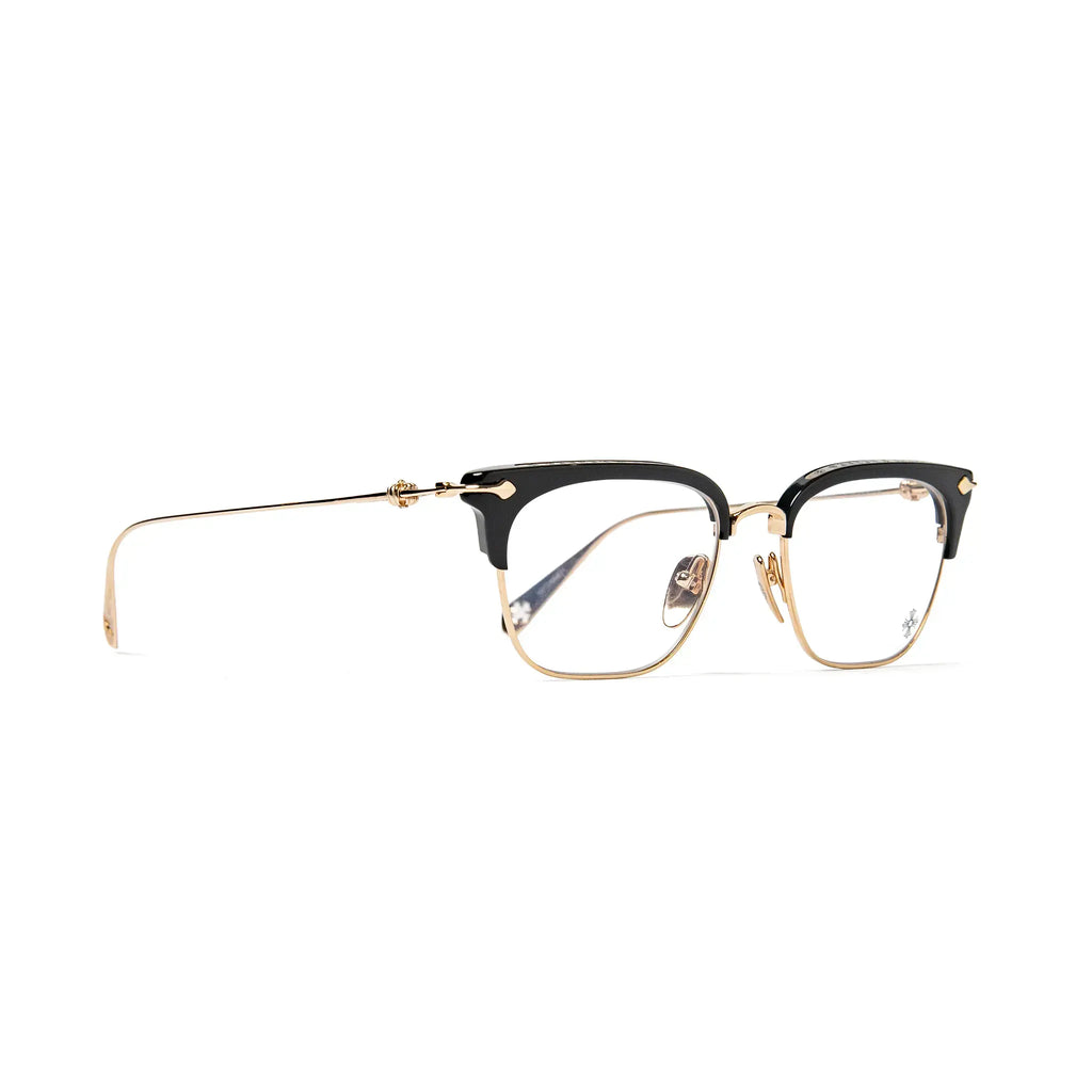 Chrome Hearts  Sluntradiction Black Gold Pleated Sunglasses