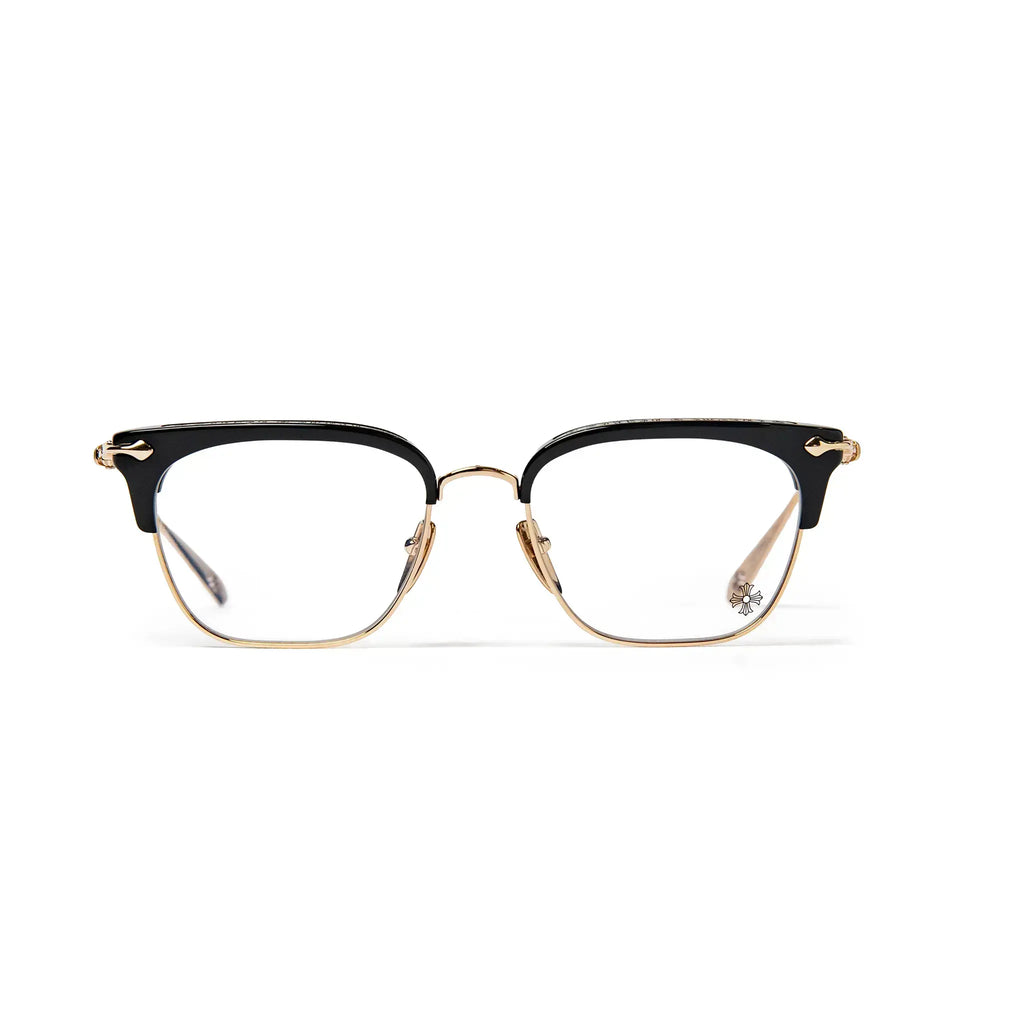 Chrome Hearts  Sluntradiction Black Gold Pleated Sunglasses