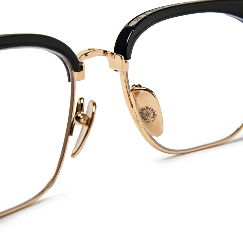 Chrome Hearts  Sluntradiction Black Gold Pleated Sunglasses