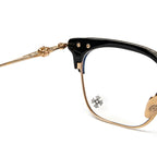Chrome Hearts  Sluntradiction Black Gold Pleated Sunglasses