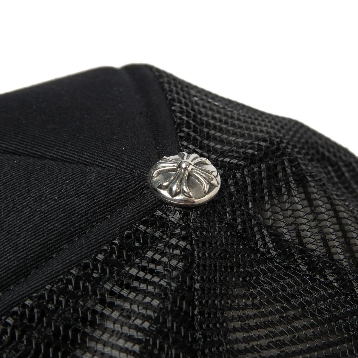 Chrome Hearts CH Hollywood Usa Black Trucker Cap
