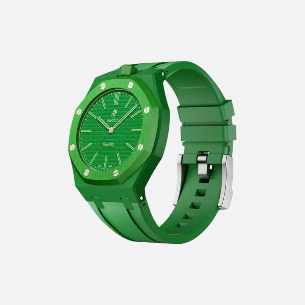 Green EIght Swatch x AP Royal Pop Rubber Case-Strap