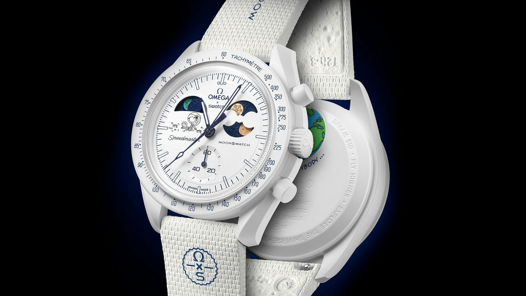 Swatch x Omega Bioceramic Moonswatch Mission to Earthphase – Moonshine Gold (SO33W701L) - 'COLD MOON'