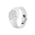 JeevzPlug Swatch X Audemars Piguet Royal Pop Huit Blanc watch with white bioceramic case and rainbow hexagonal screws