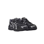 JeevzPlug ASICS Gel-1130 sneakers in black and pure silver with mesh upper and GEL cushioning technology.