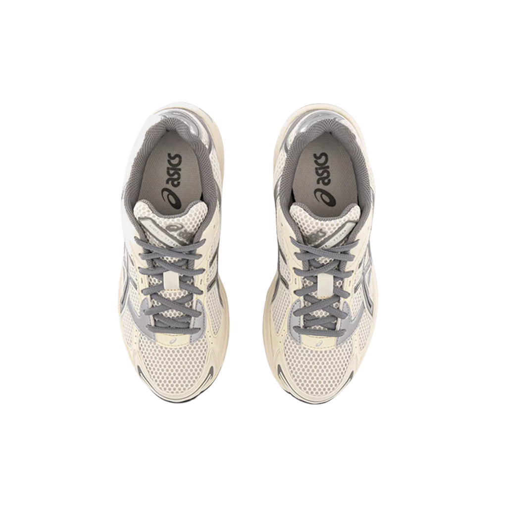 JeevzPlug ASICS Gel-1130 women's sneakers in cream and clay grey with mesh upper and synthetic leather overlays