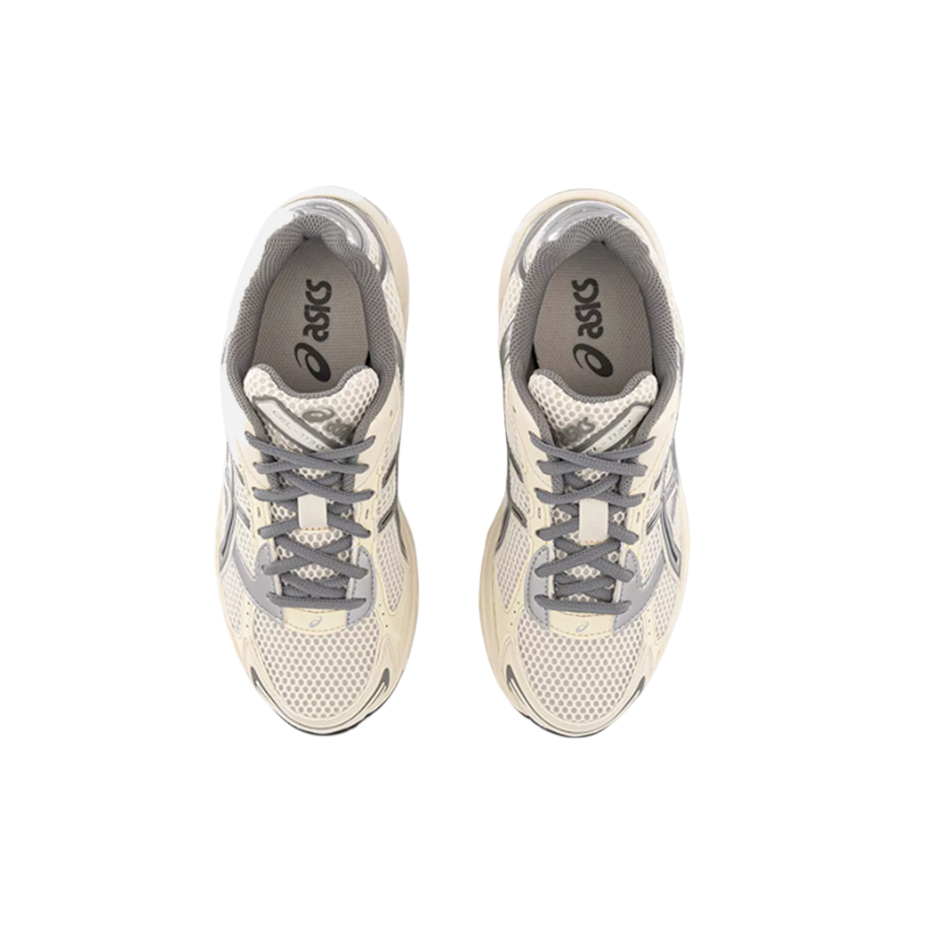 JeevzPlug ASICS Gel-1130 women's sneakers in cream and clay grey with mesh upper and synthetic leather overlays