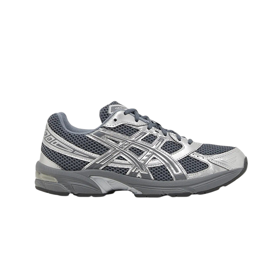 JeevzPlug ASICS Gel 1130 sneakers in steel grey and pure silver with mesh and metallic overlays